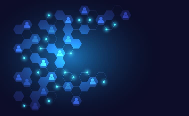 Network Connection Abstract Background