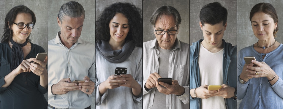 People Using The Mobile Phone